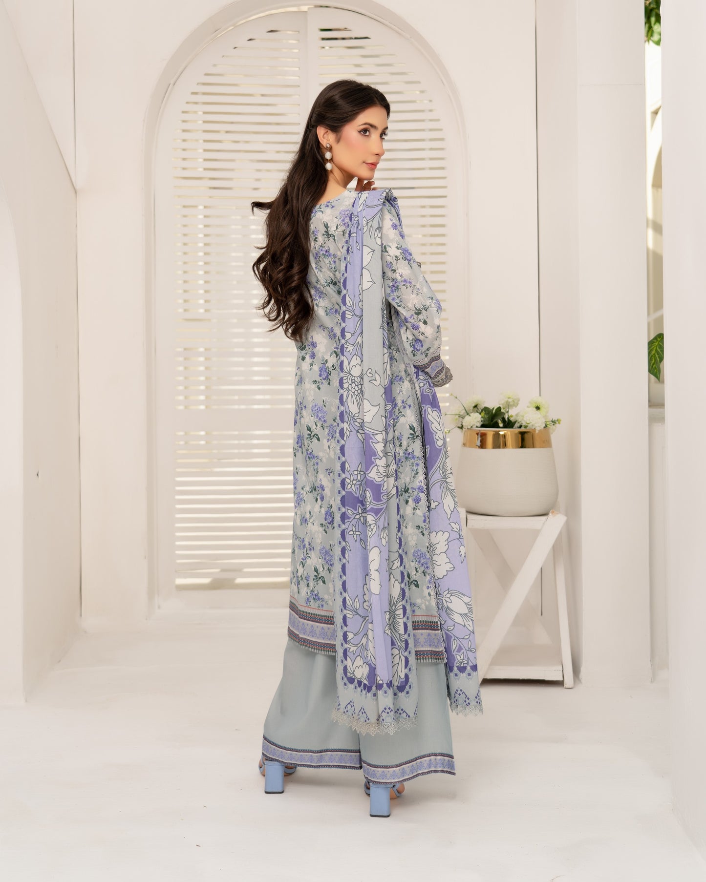 Munira Manzil Lawn 05 Mint Green