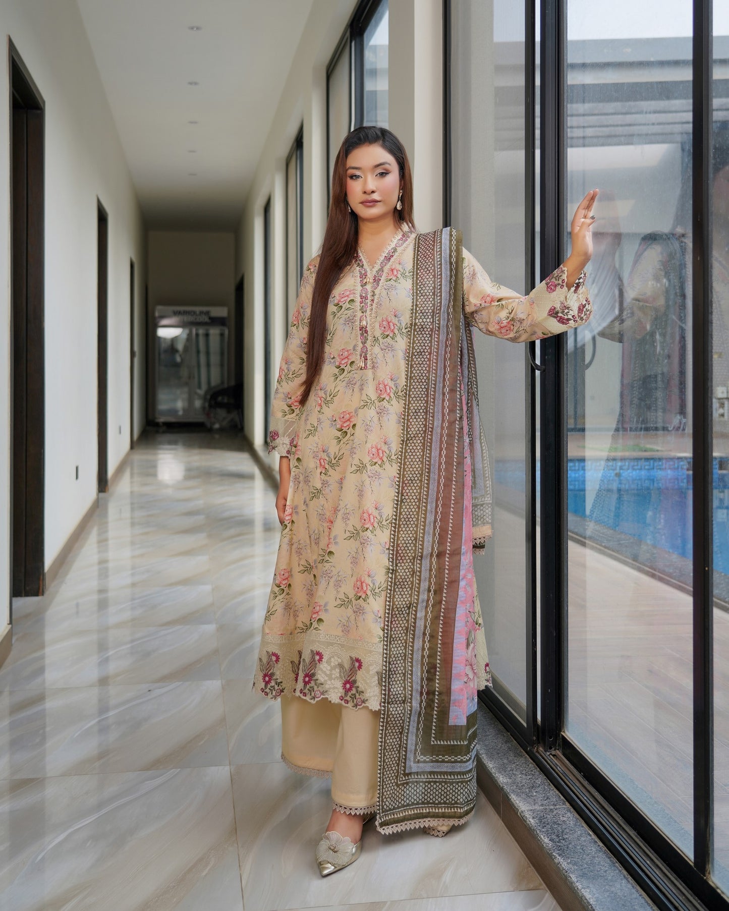 Munira Gulnar Lawn Frock Skin