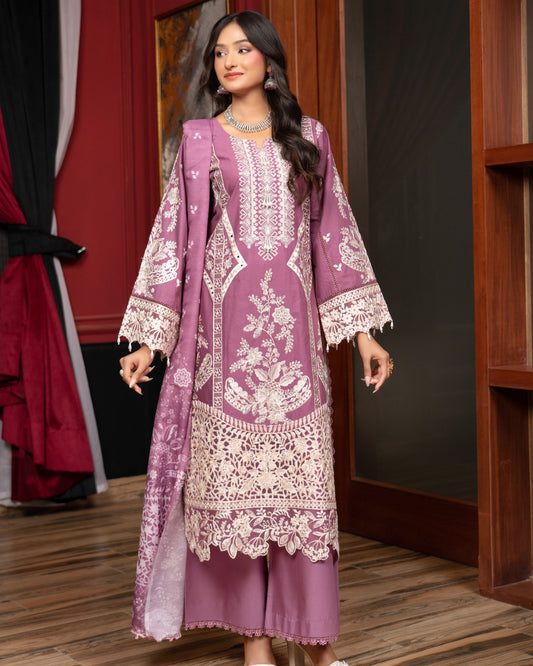 Munira Festive Lawn Lavendar