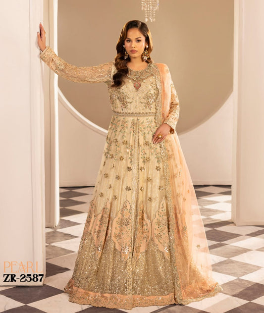 Zardozi Maxi ZR 2587 Pearl White