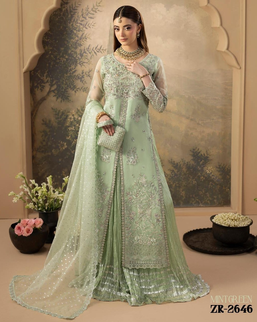 Zardozi ZR 2646 Mint Green