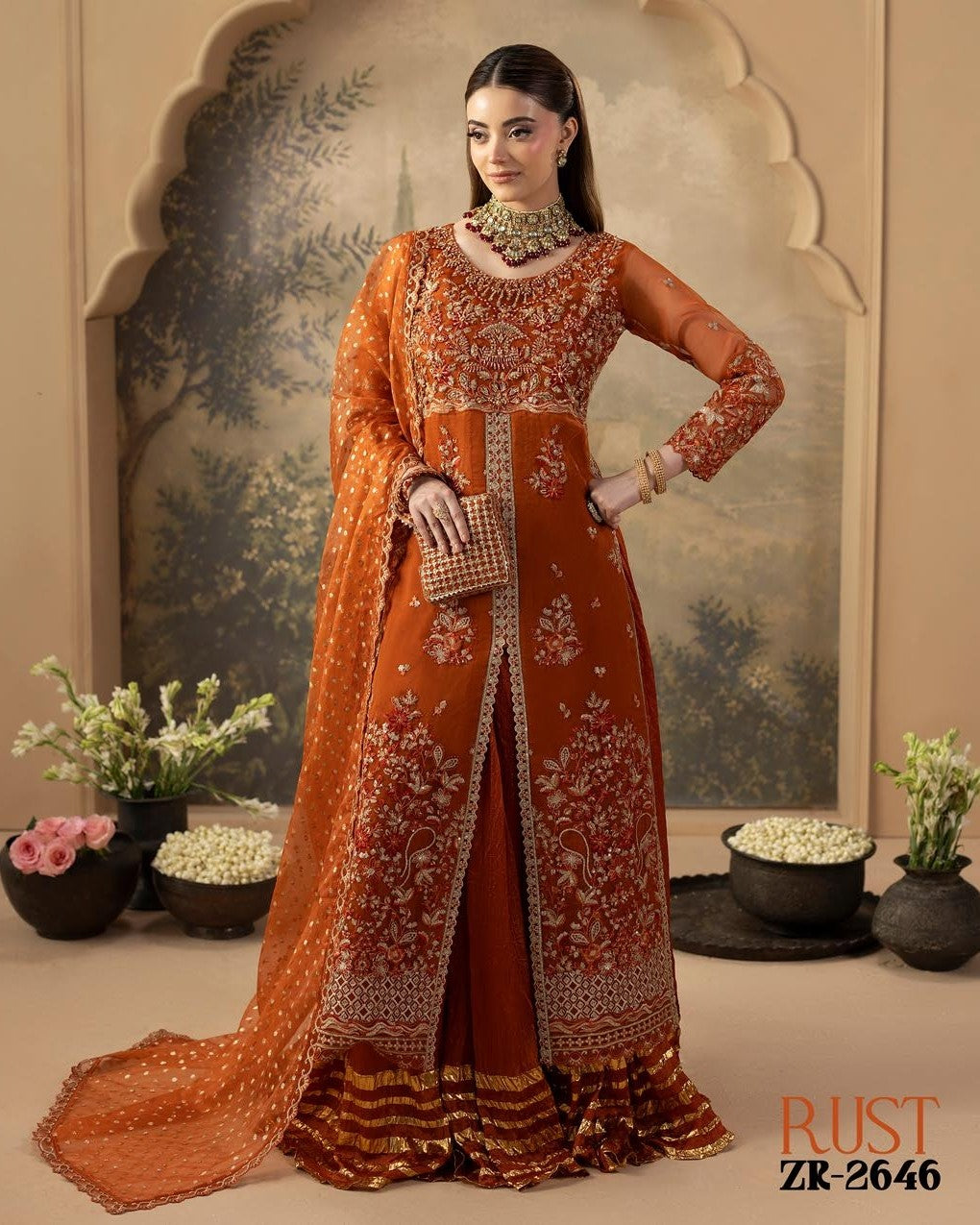 Zardozi ZR 2646 Rust