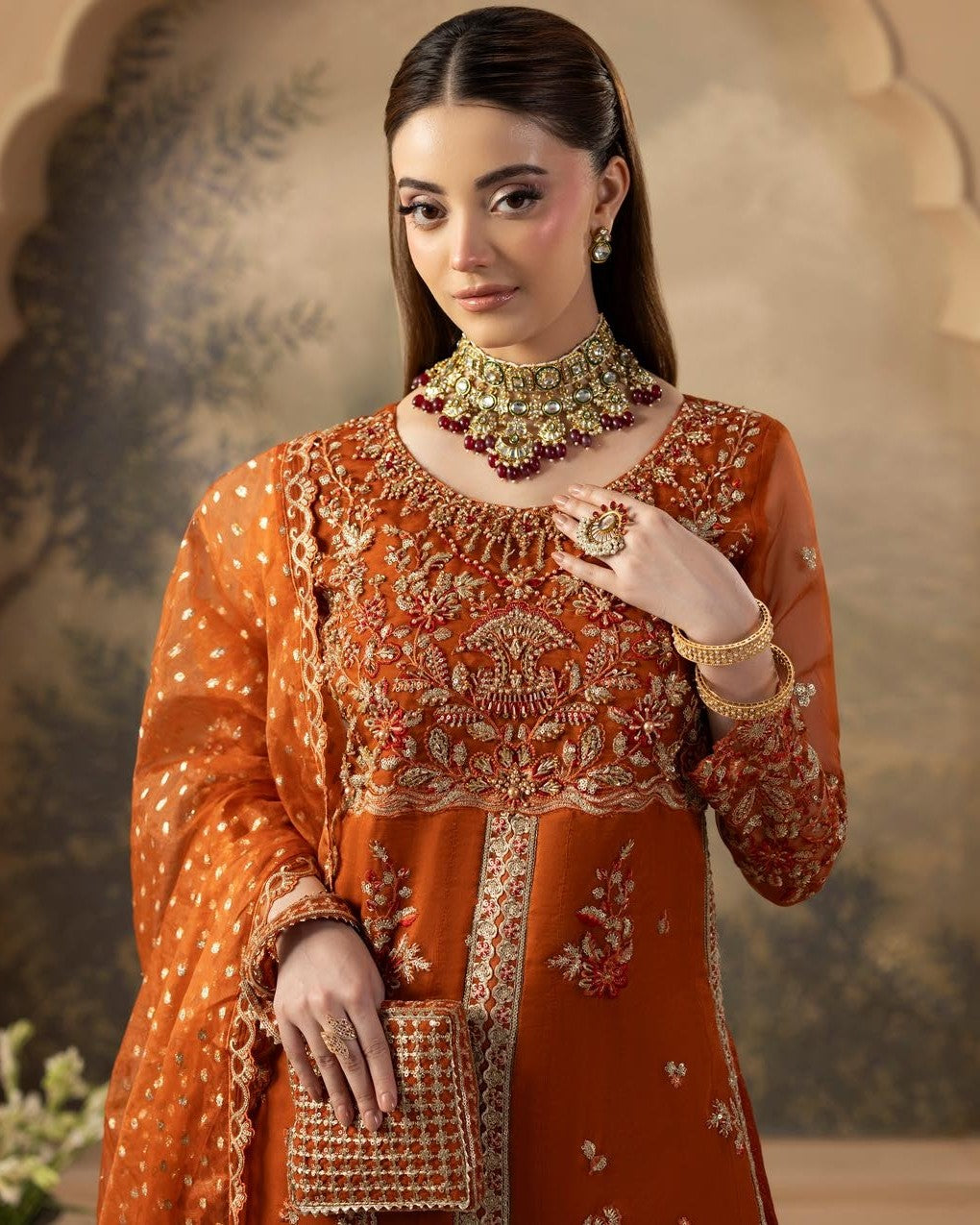 Zardozi ZR 2646 Rust