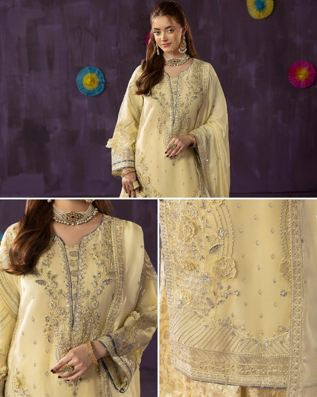 Zardozi Shadi Mubarak ZR 2657 Butter Yellow