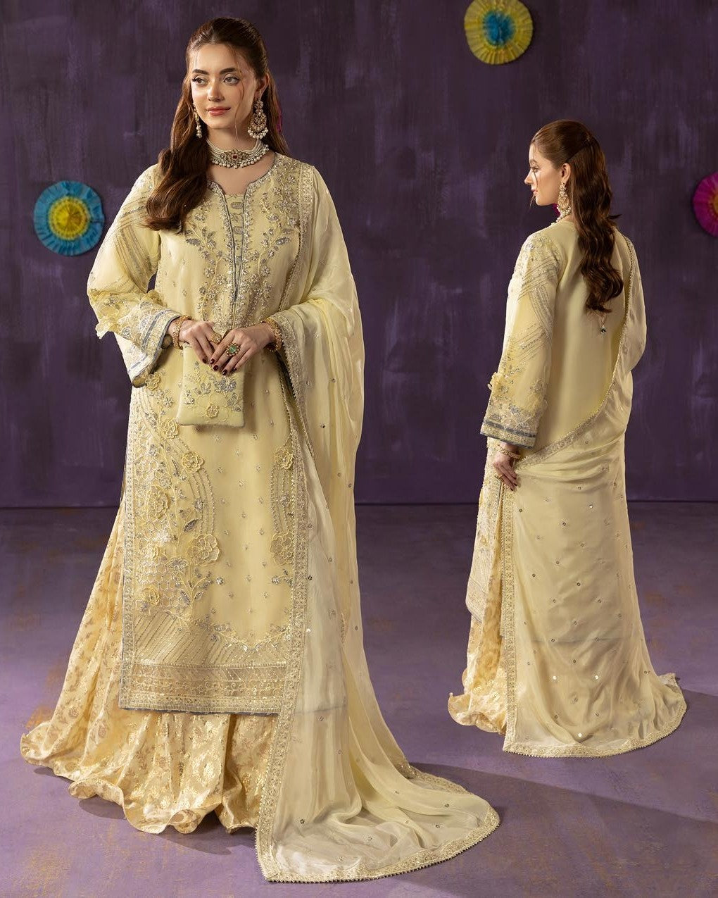 Zardozi Shadi Mubarak ZR 2657 Butter Yellow