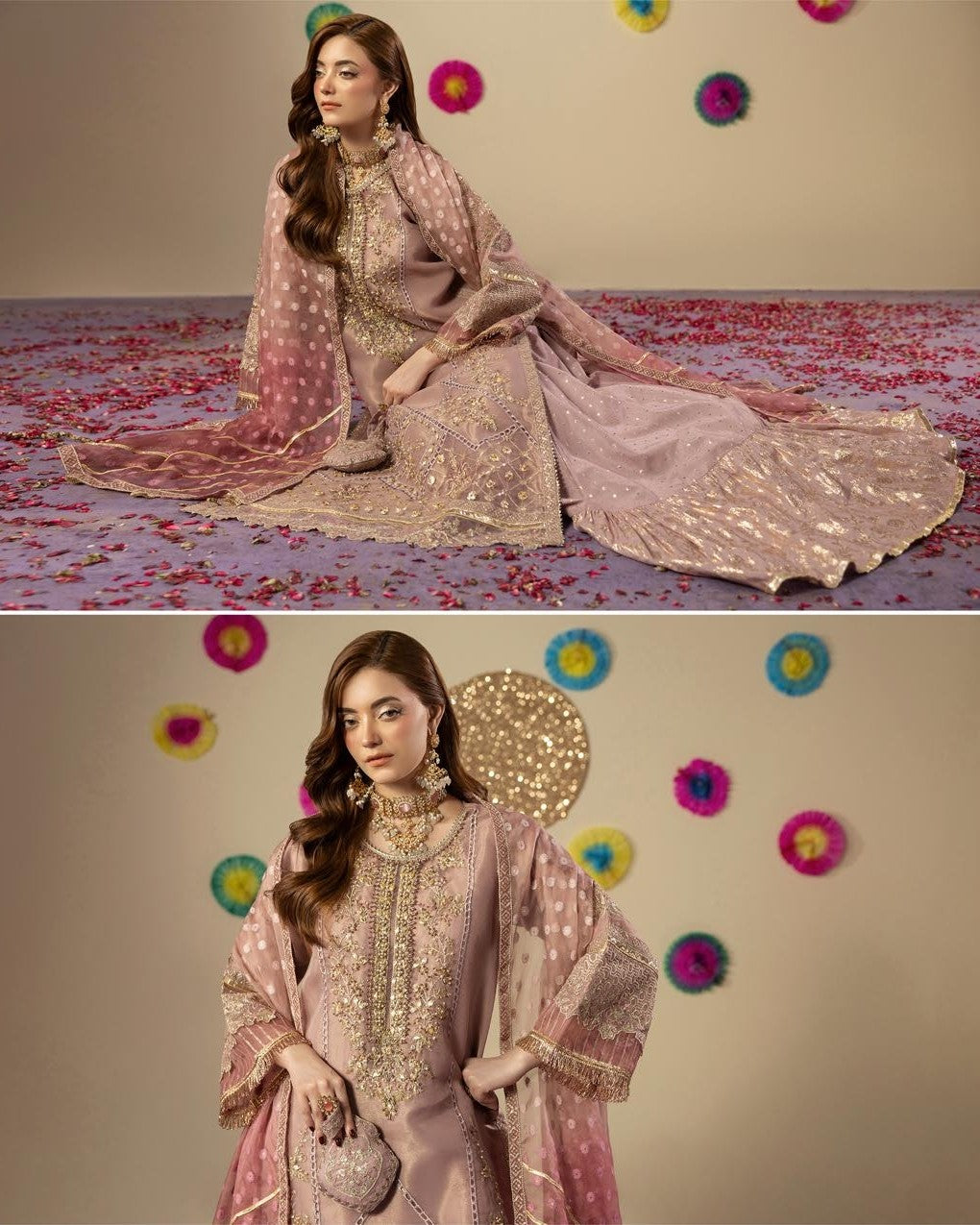 Zardozi Shadi Mubarak ZR 2656 Mauve