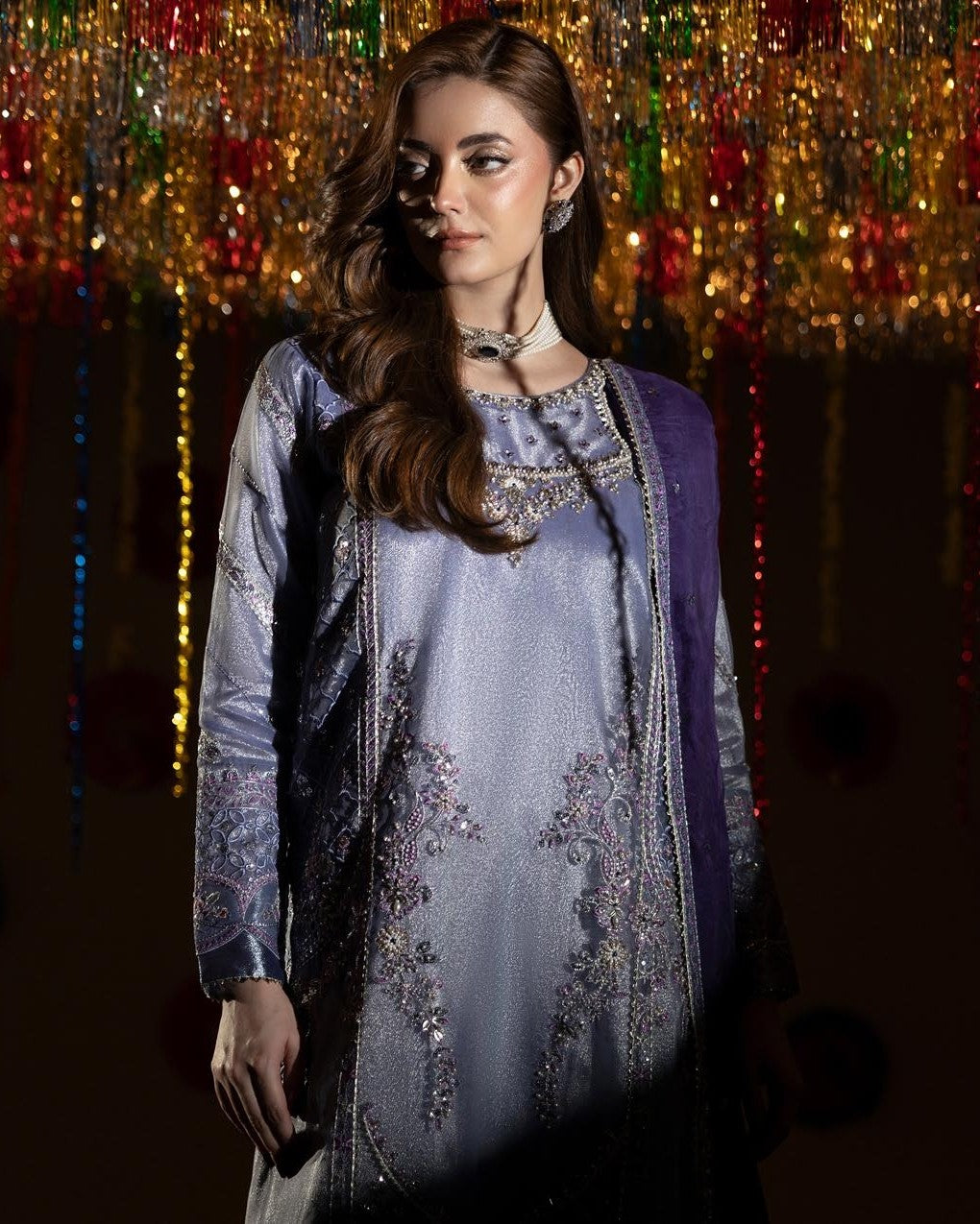 Zardozi Shadi Mubarak ZR 2658 Purple