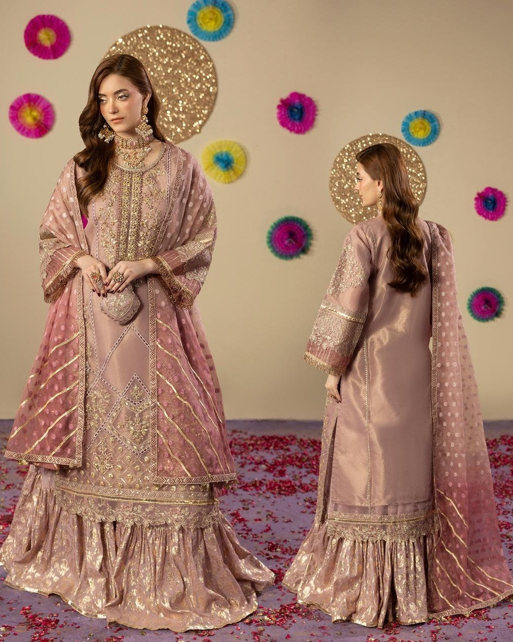 Zardozi Shadi Mubarak ZR 2656 Mauve