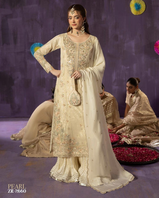 Zardozi Shadi Mubarak ZR 2660 Pearl