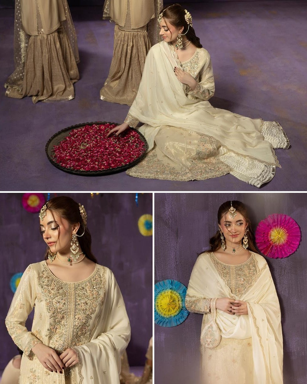 Zardozi Shadi Mubarak ZR 2660 Pearl