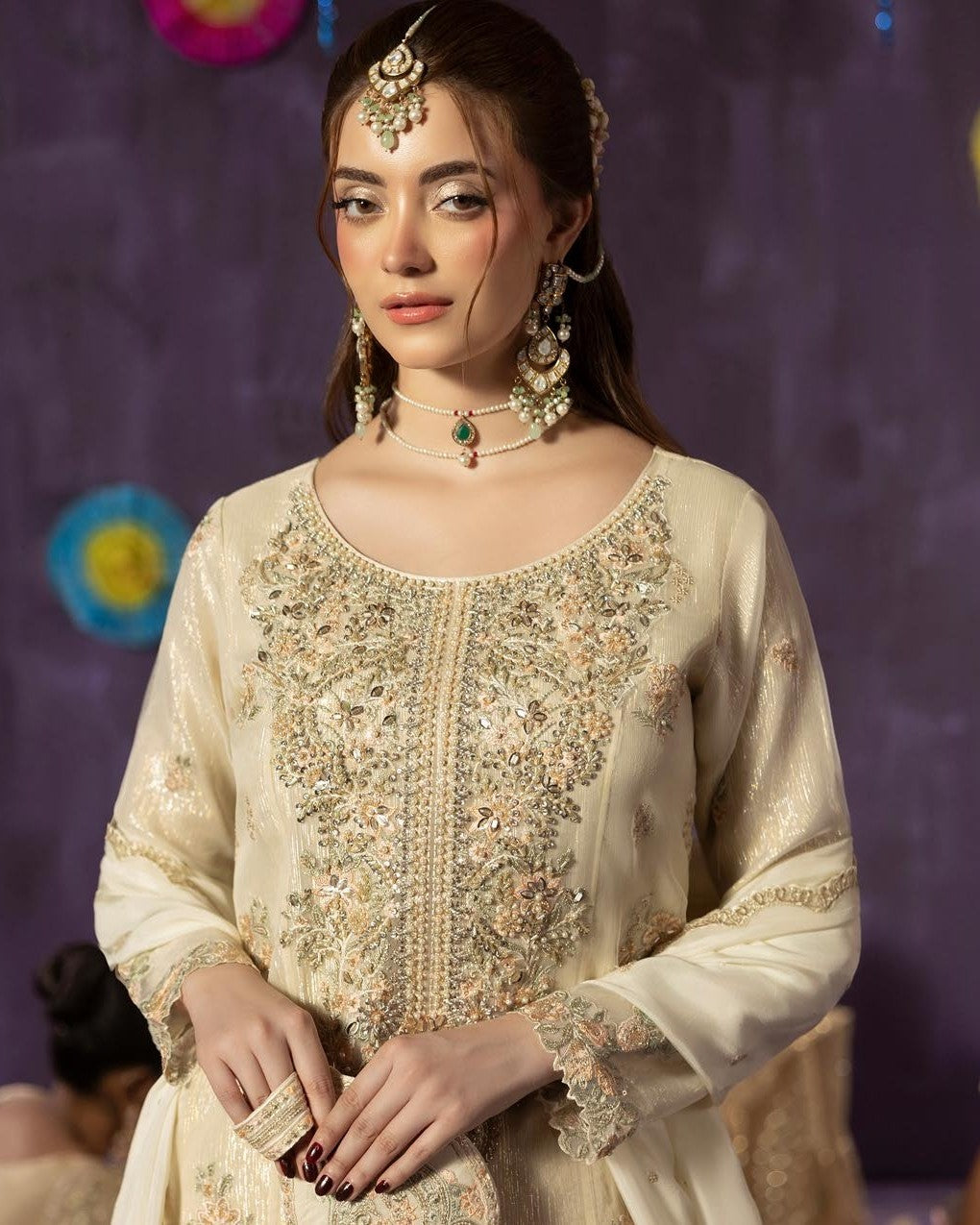 Zardozi Shadi Mubarak ZR 2660 Pearl