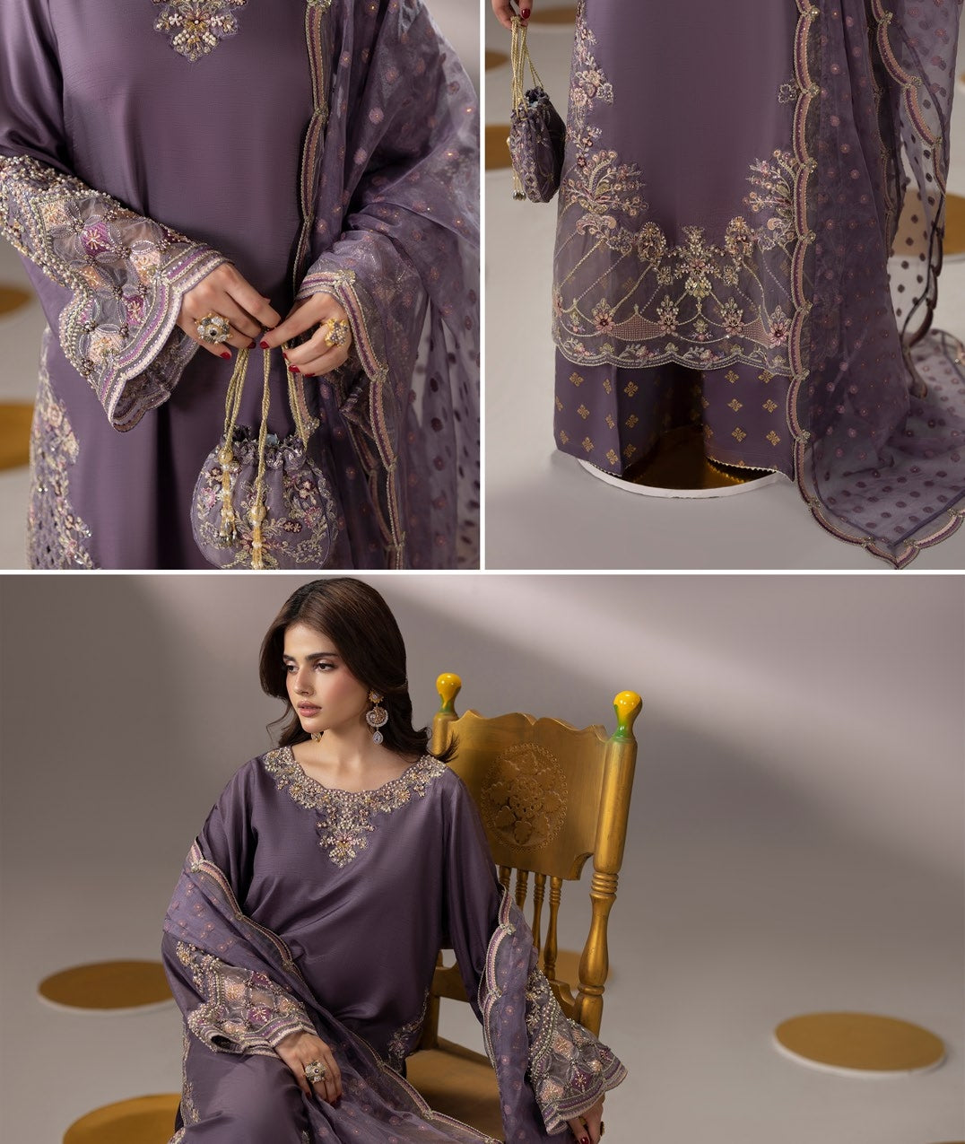 Zardozi Edit 3 ZR 2637 Mauve