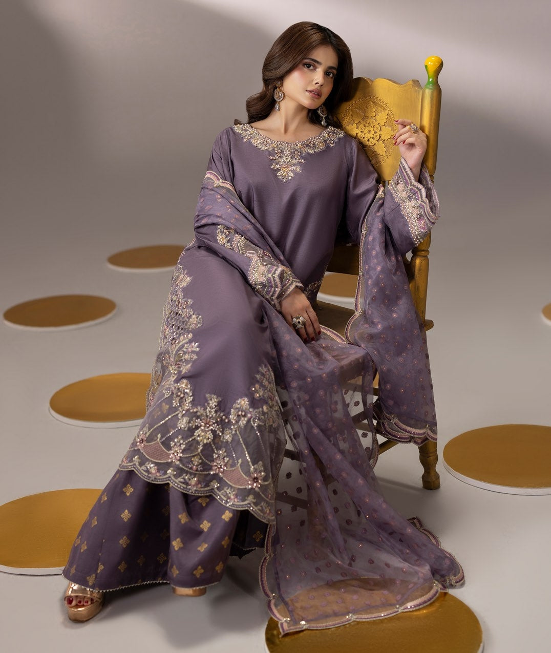 Zardozi Edit 3 ZR 2637 Mauve