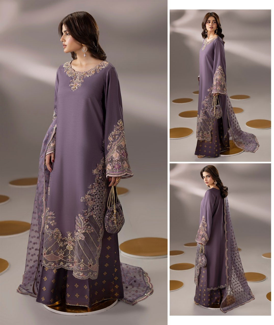 Zardozi Edit 3 ZR 2637 Mauve