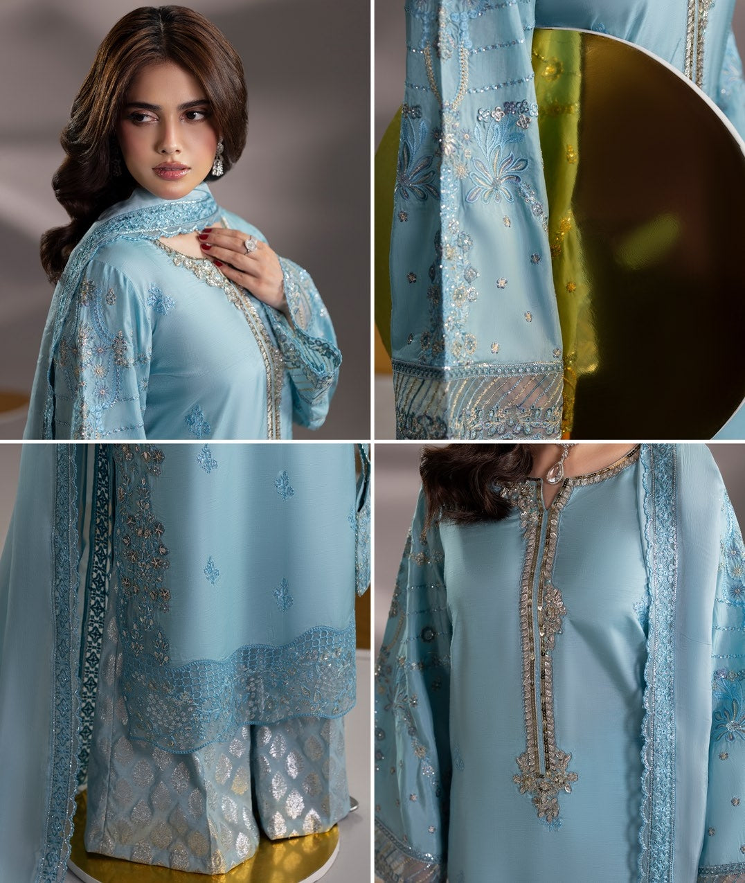 Zardozi Edit 3 ZR 2639 Sky Blue