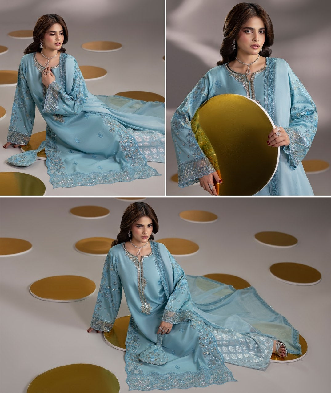 Zardozi Edit 3 ZR 2639 Sky Blue