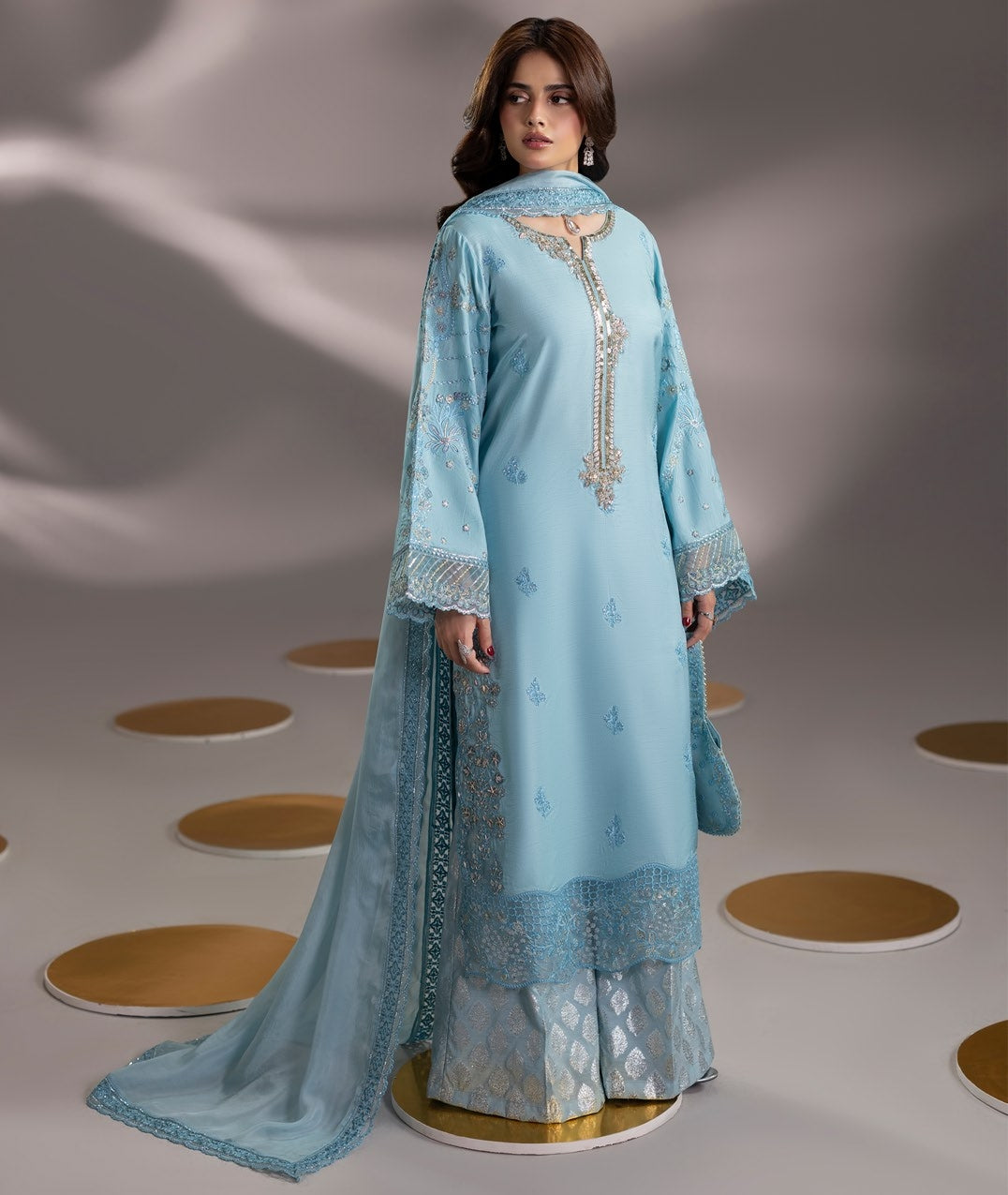 Zardozi Edit 3 ZR 2639 Sky Blue