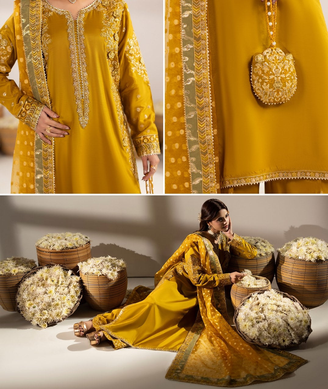 Zardozi Vol III ZR 2603 Mustard