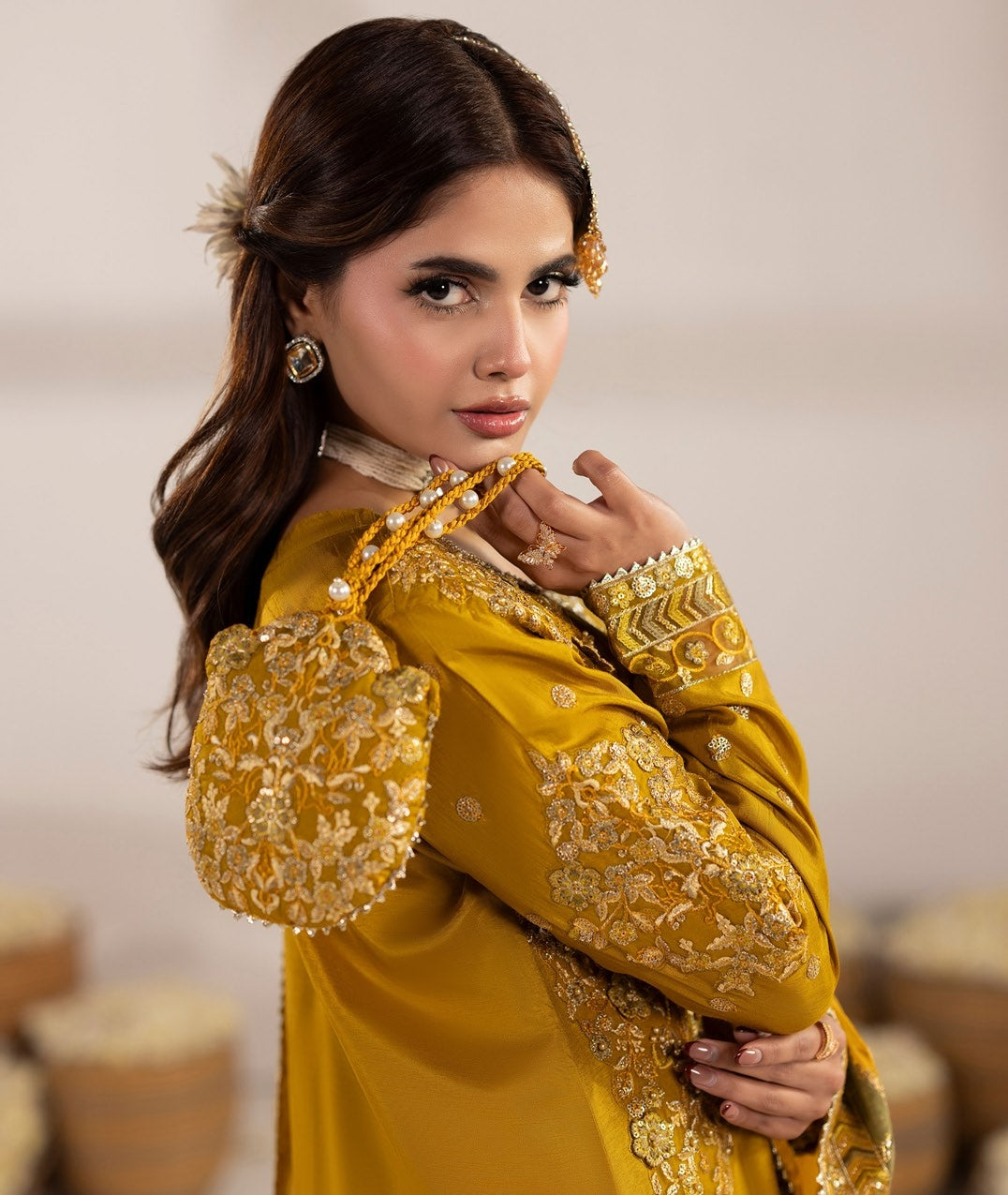 Zardozi Vol III ZR 2603 Mustard