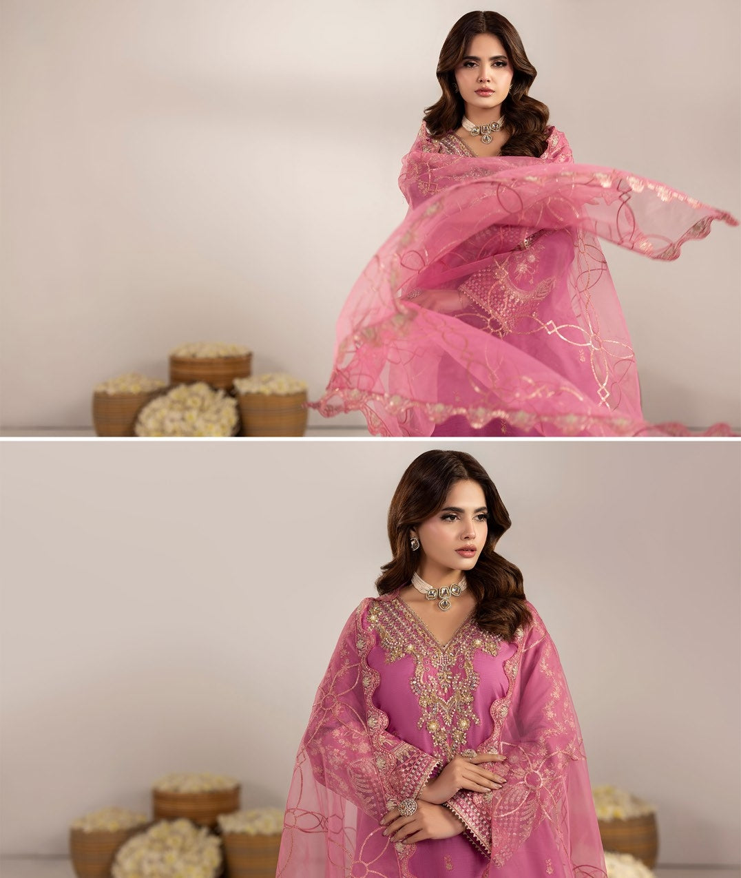 Zardozi Vol III ZR 2604 Coral Pink