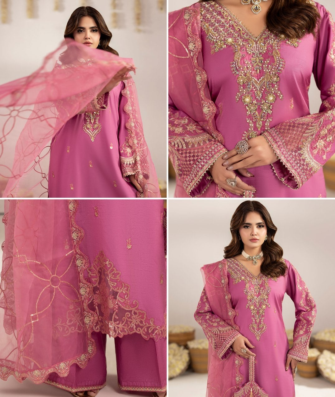 Zardozi Vol III ZR 2604 Coral Pink