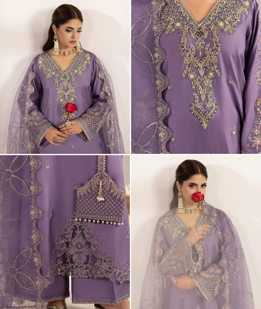 Zardozi Vol III ZR 2604 Mauve