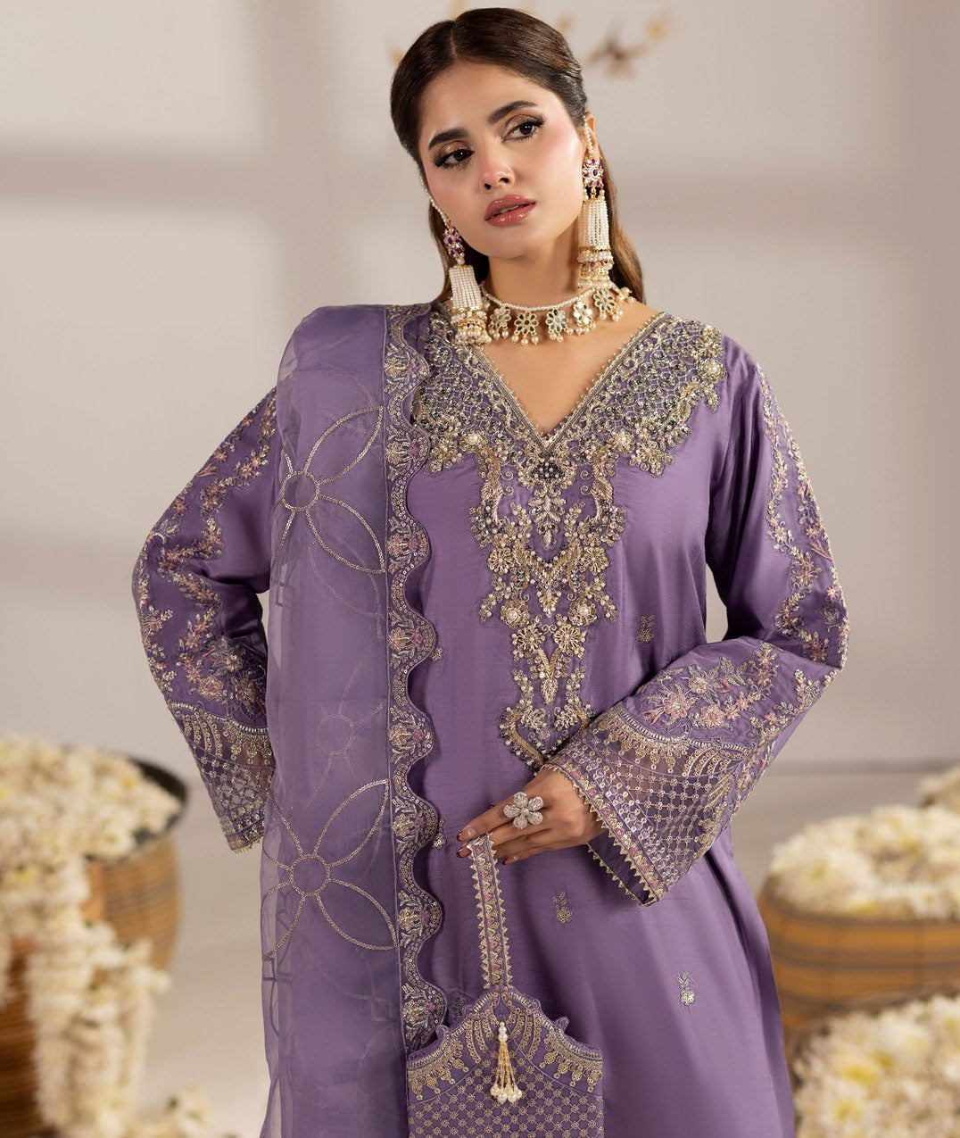 Zardozi Vol III ZR 2604 Mauve