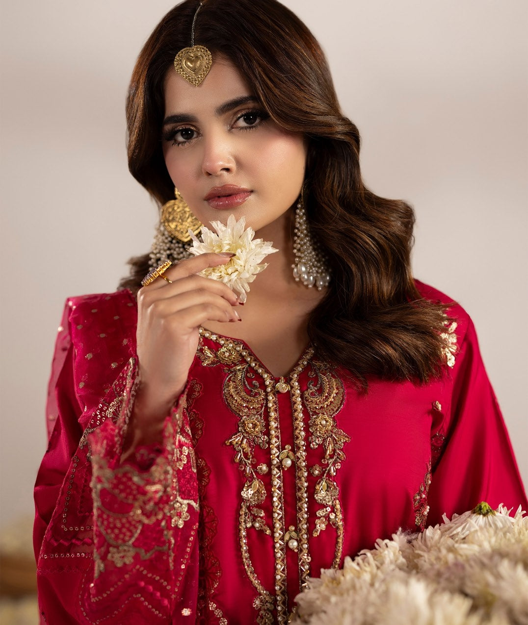 Zardozi Vol III ZR 2605 Crimson