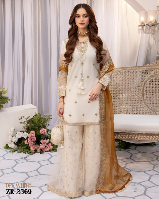 Zardozi Nikkah Edit 2569 Off White
