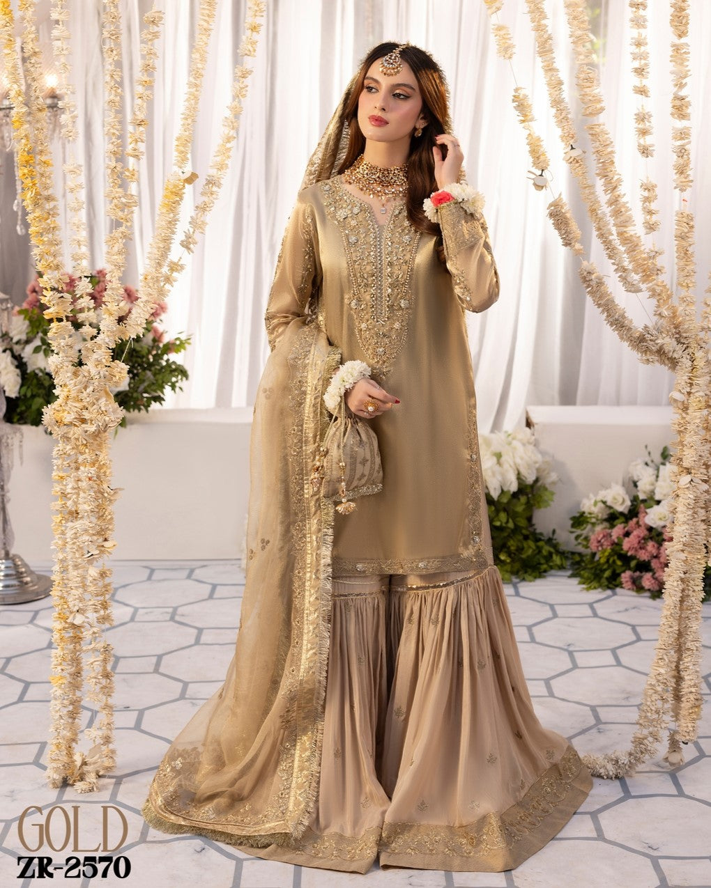 Zardozi Nikkah Edit 2570 Gold