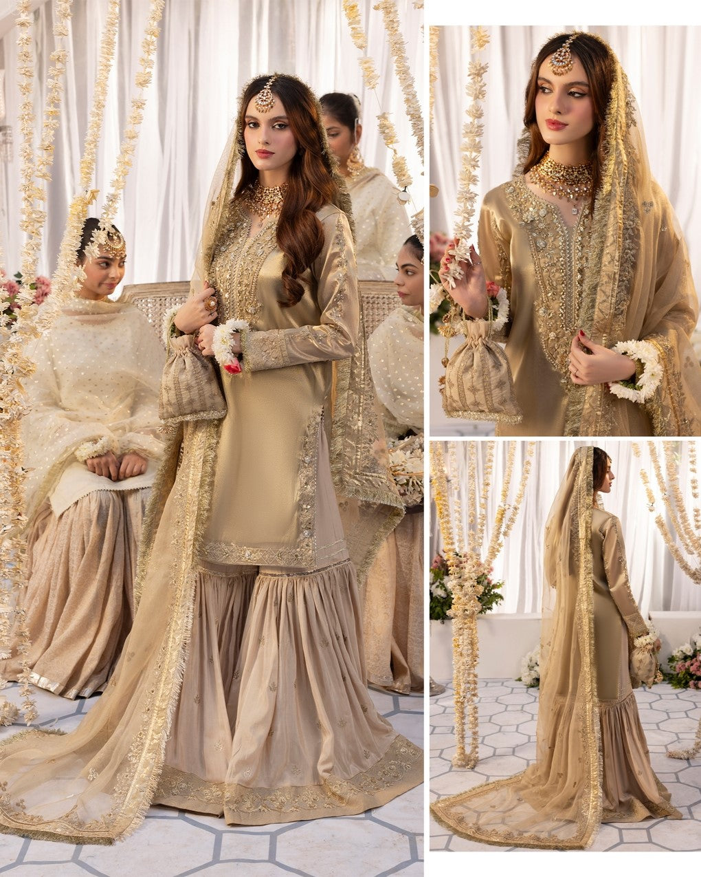 Zardozi Nikkah Edit 2570 Gold