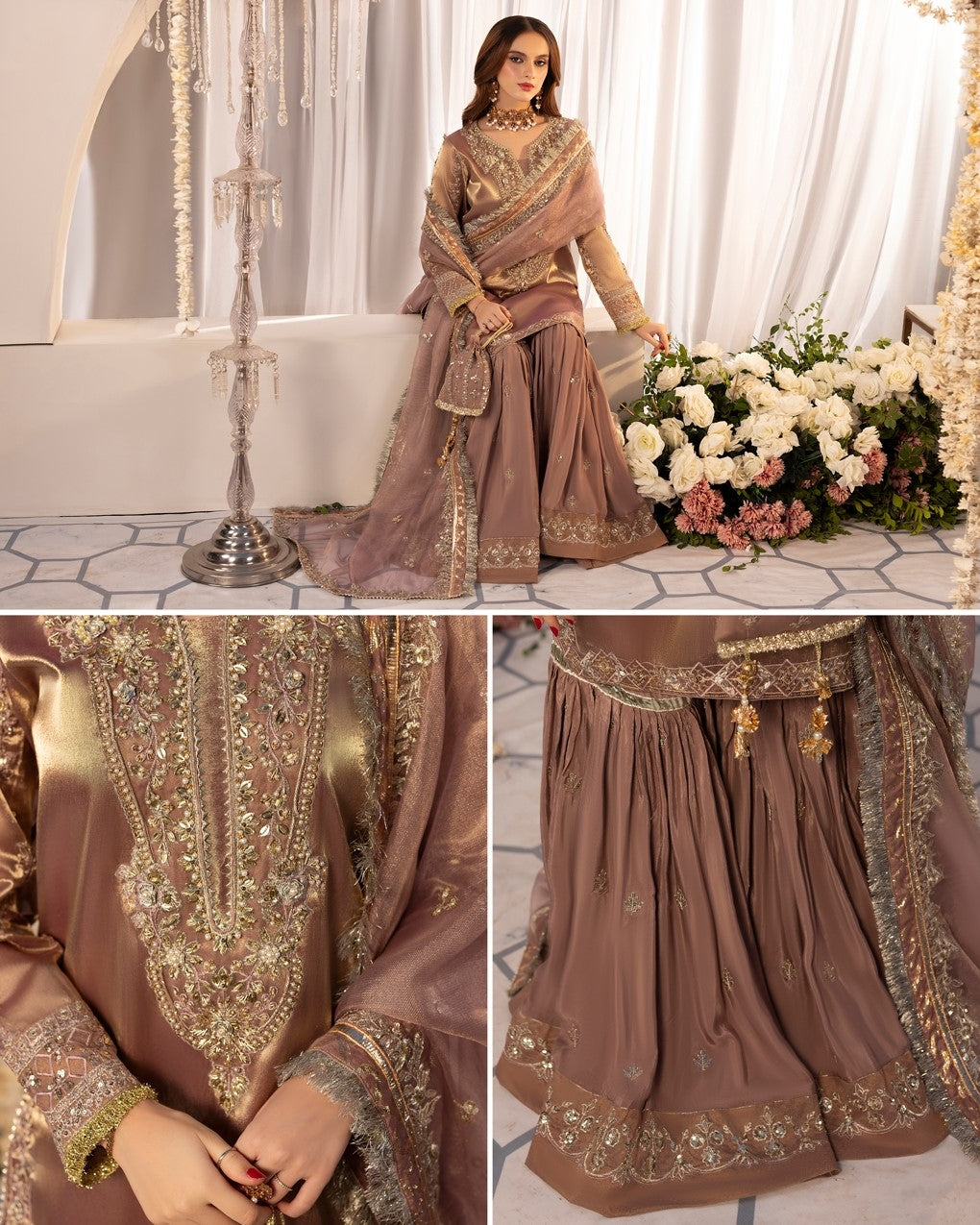 Zardozi Nikkah Edit 2570 T Pink