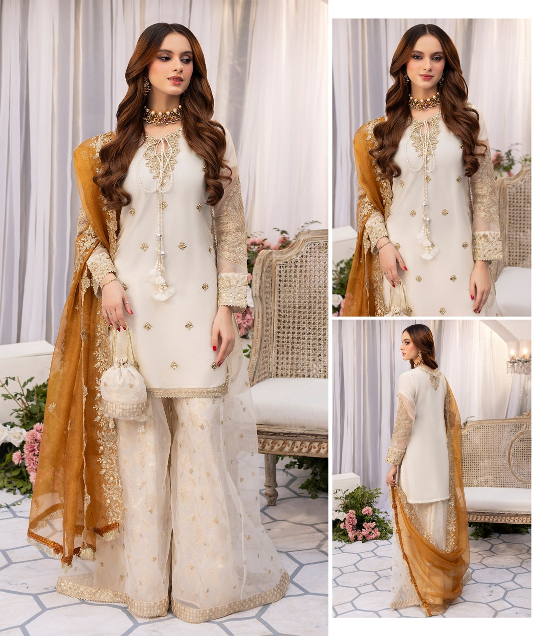 Zardozi Nikkah Edit 2569 Off White