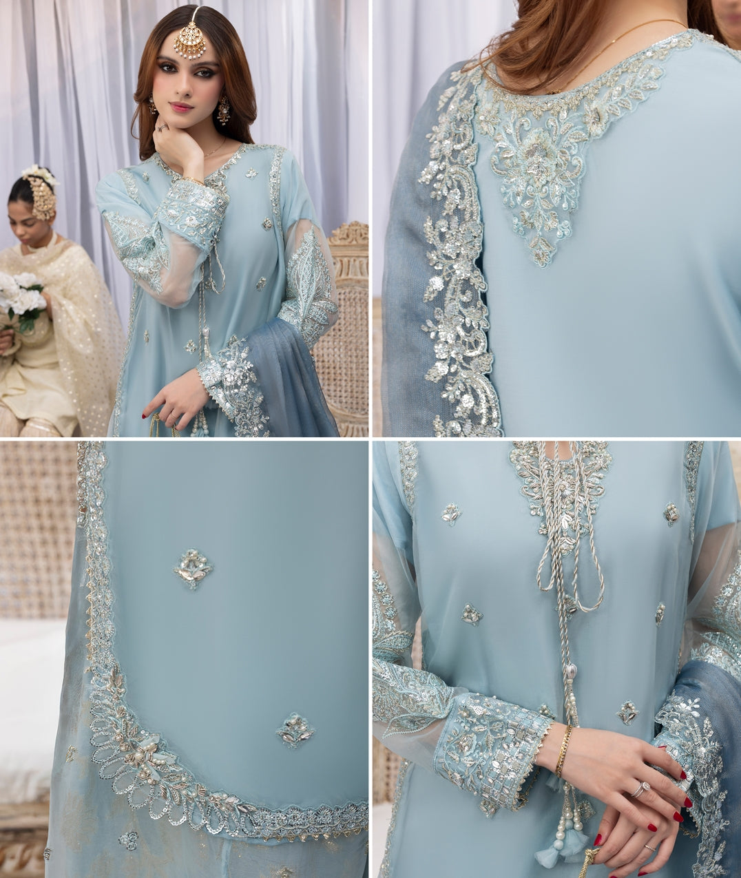 Zardozi Nikkah Edit 2569 Baby Blue