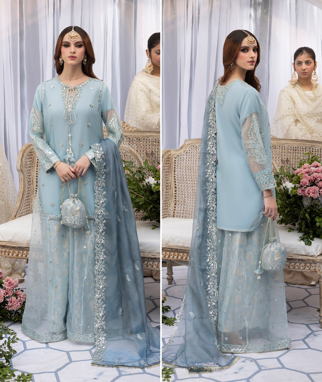Zardozi Nikkah Edit 2569 Baby Blue