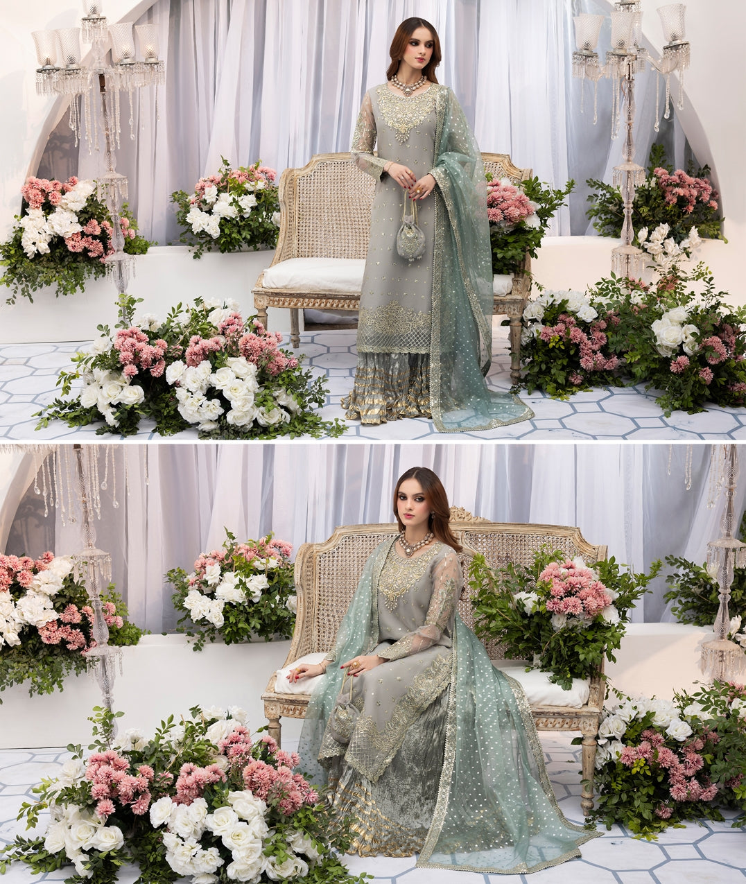 Zardozi Nikkah Edit 2571 Ice Blue