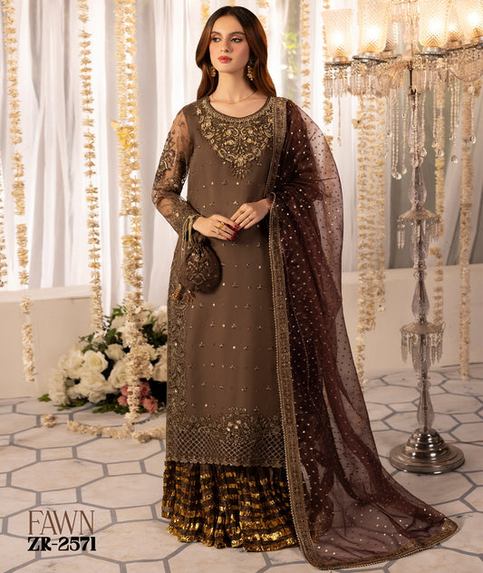 Zardozi Nikkah Edit 2571 Fawn