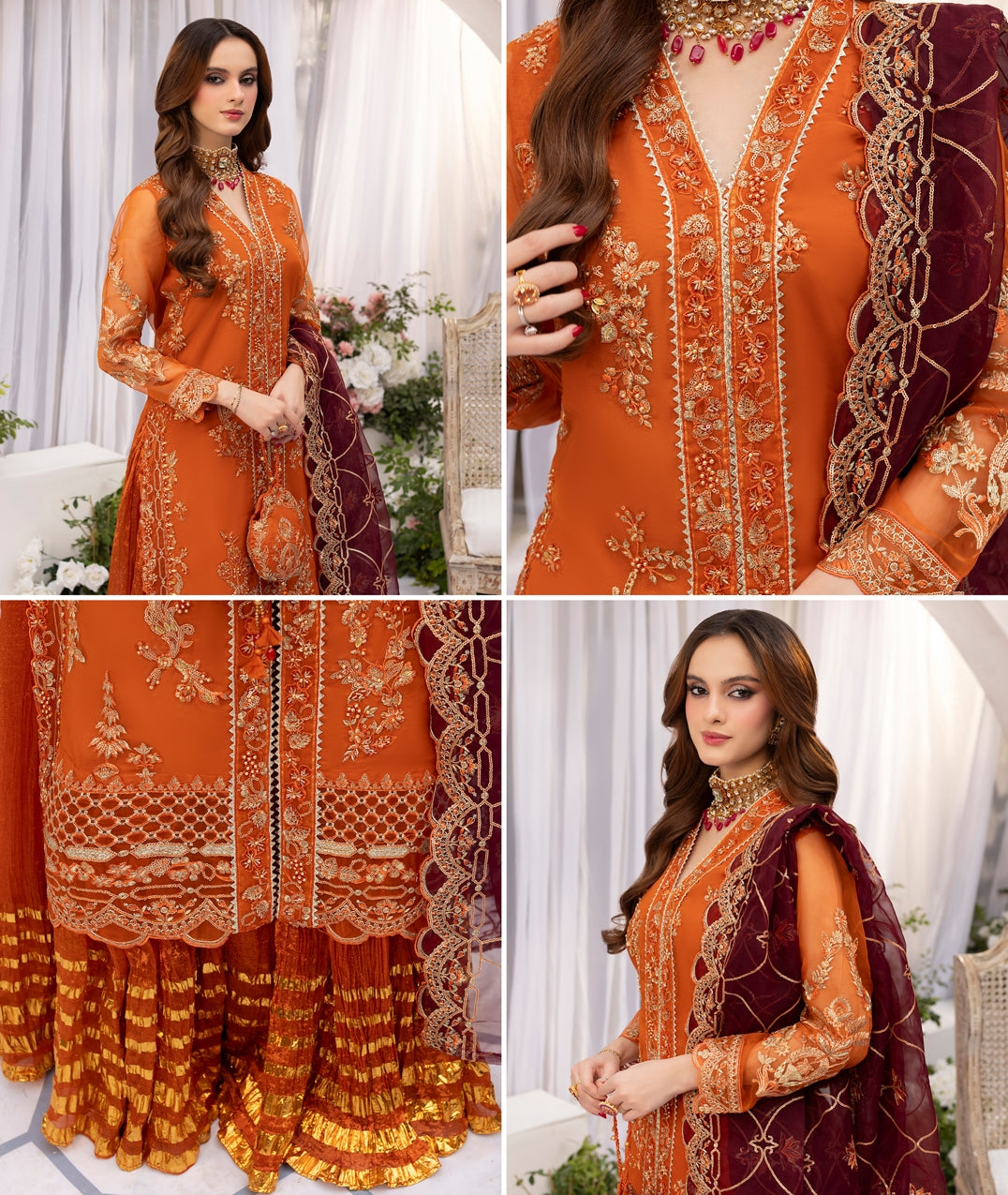 Zardozi Nikkah Edit 2572 Rust