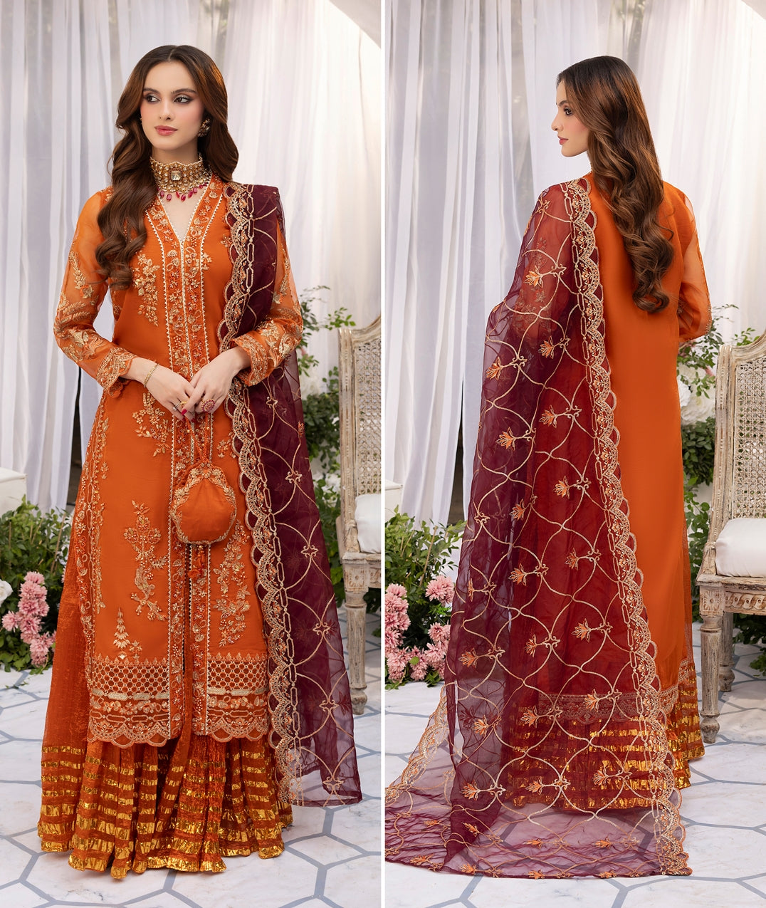 Zardozi Nikkah Edit 2572 Rust