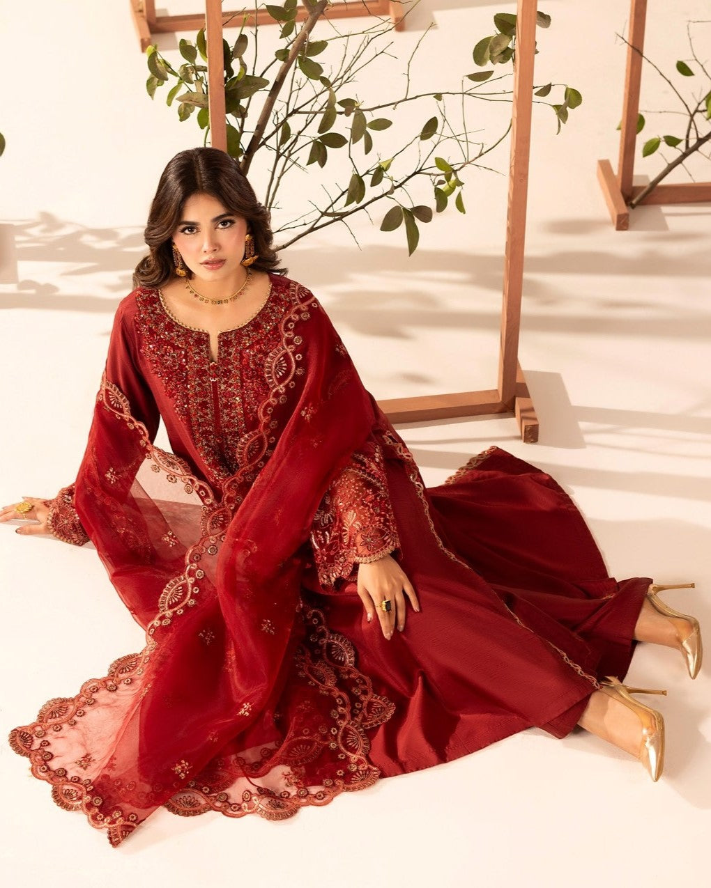 Zardozi ZR 2607 Brick Red