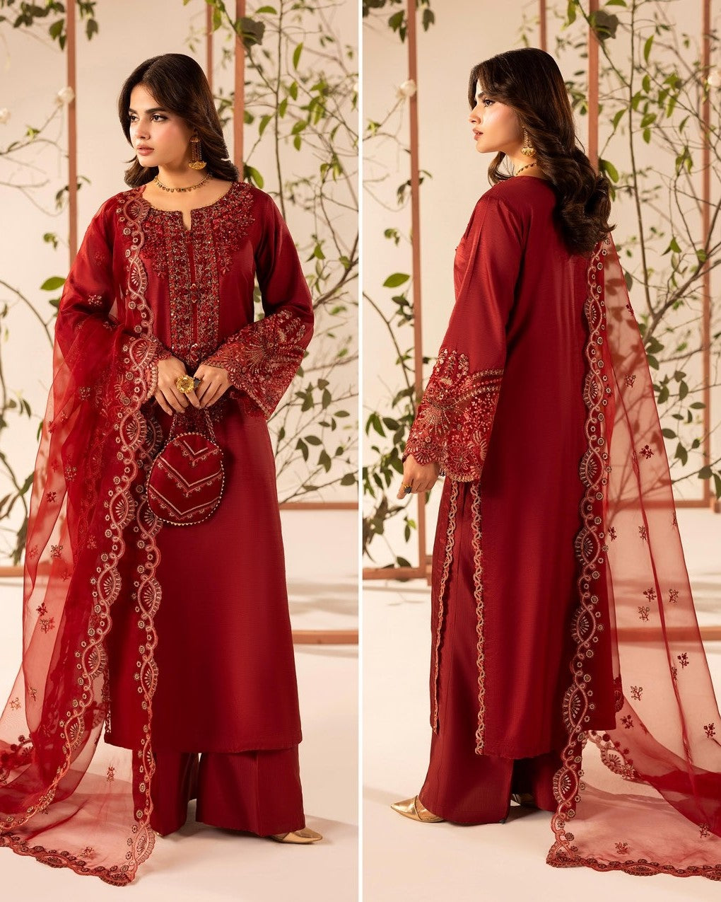 Zardozi ZR 2607 Brick Red