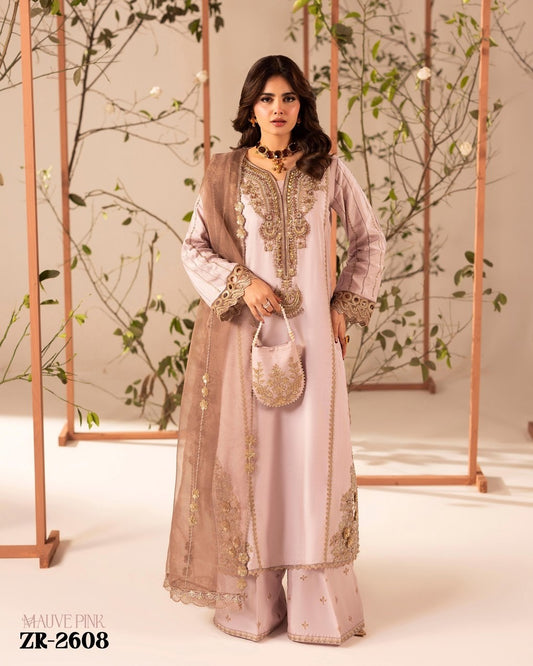 Zardozi ZR 2608 Mauve Pink