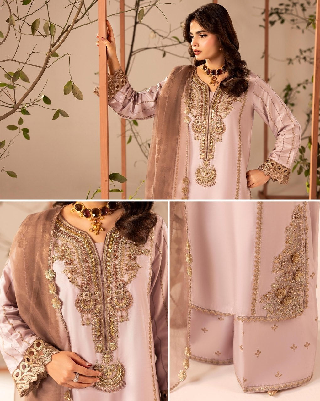 Zardozi ZR 2608 Mauve Pink