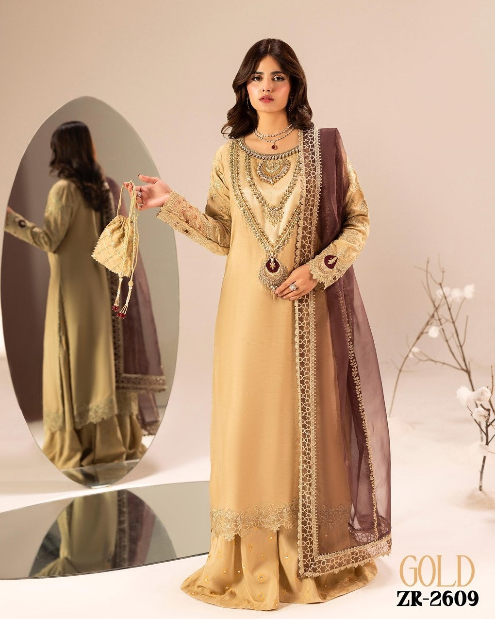 Zardozi ZR 2609 Gold