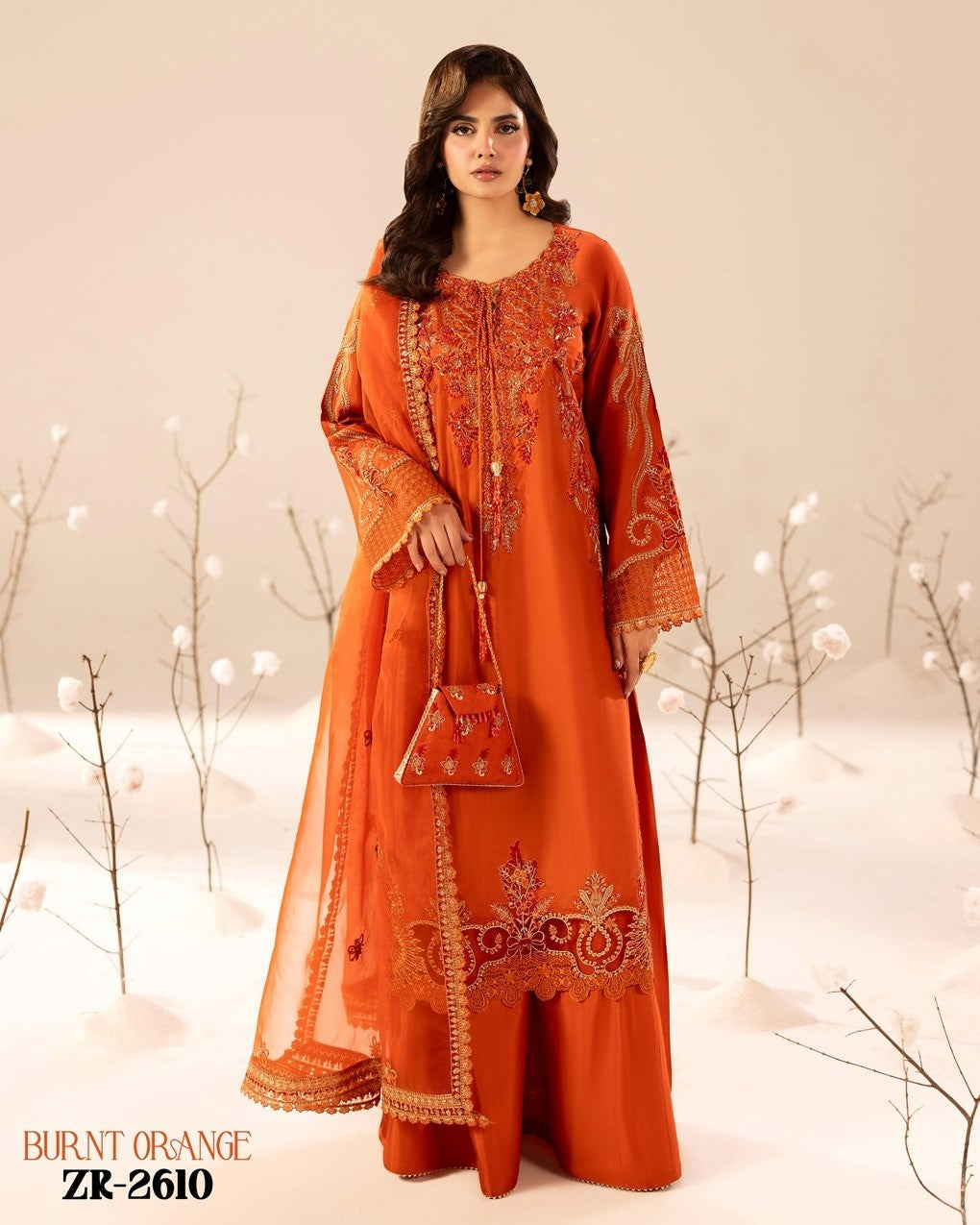 Zardozi ZR 2610 Burnt Orange