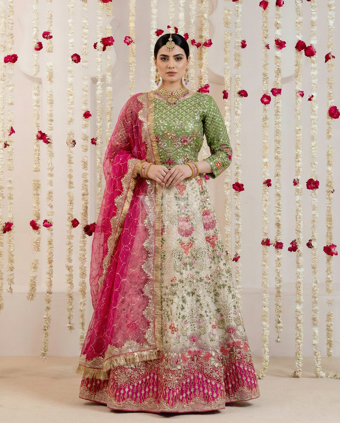 Zewar-e-Ishq FG 152 Mehndi White