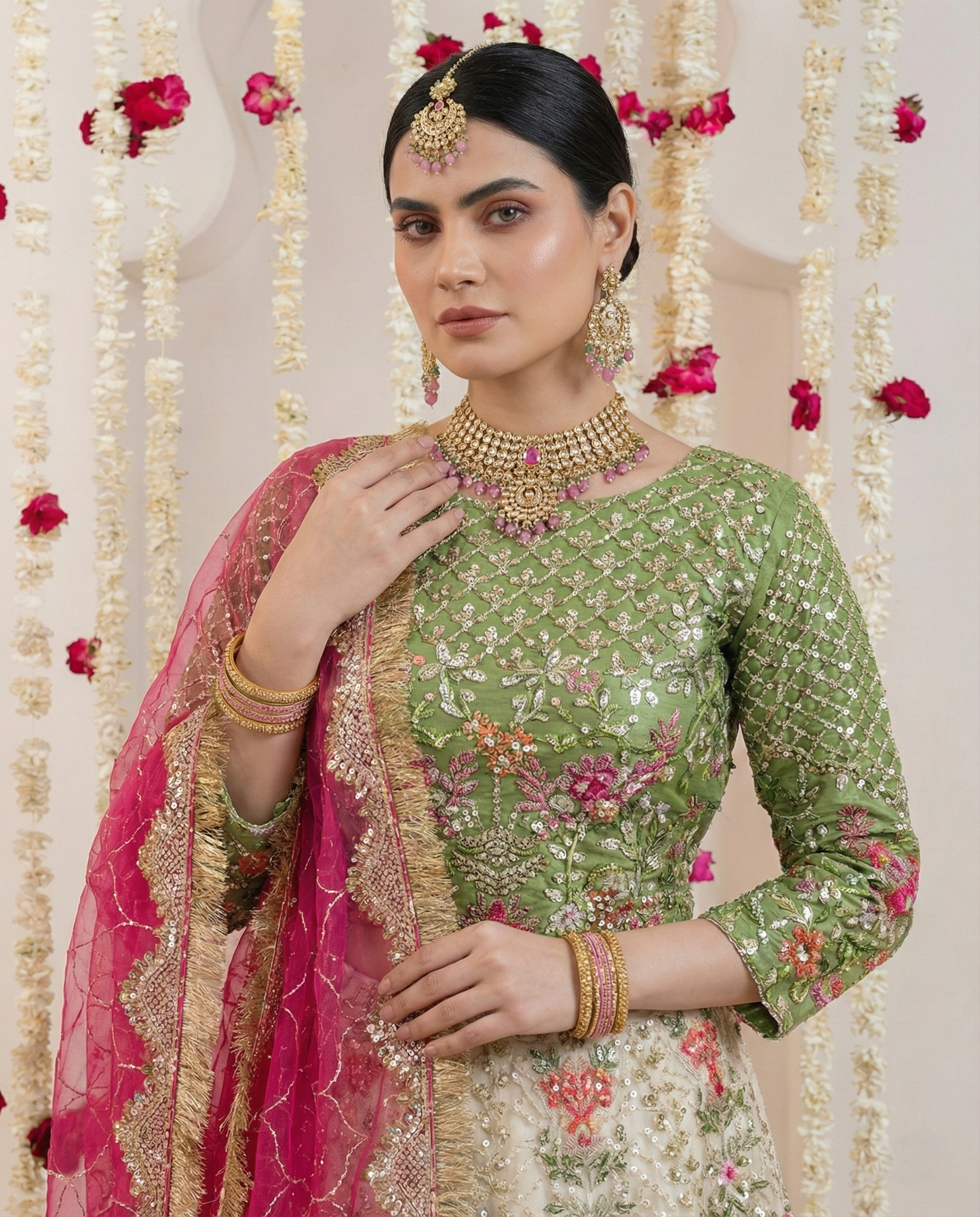 Zewar-e-Ishq FG 152 Mehndi White