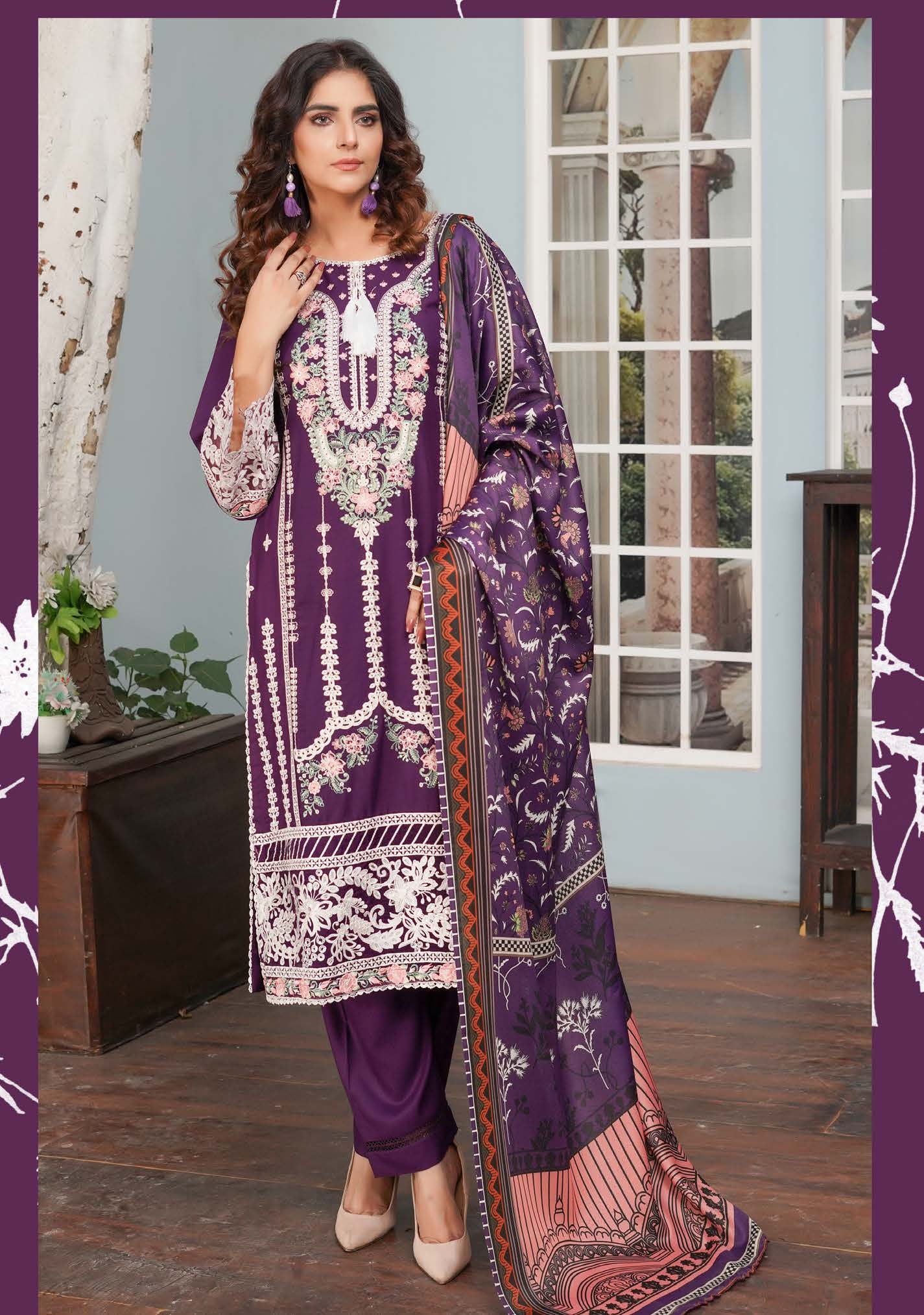 Munira Dastak Luxury Dhanak MSL 01 Purple