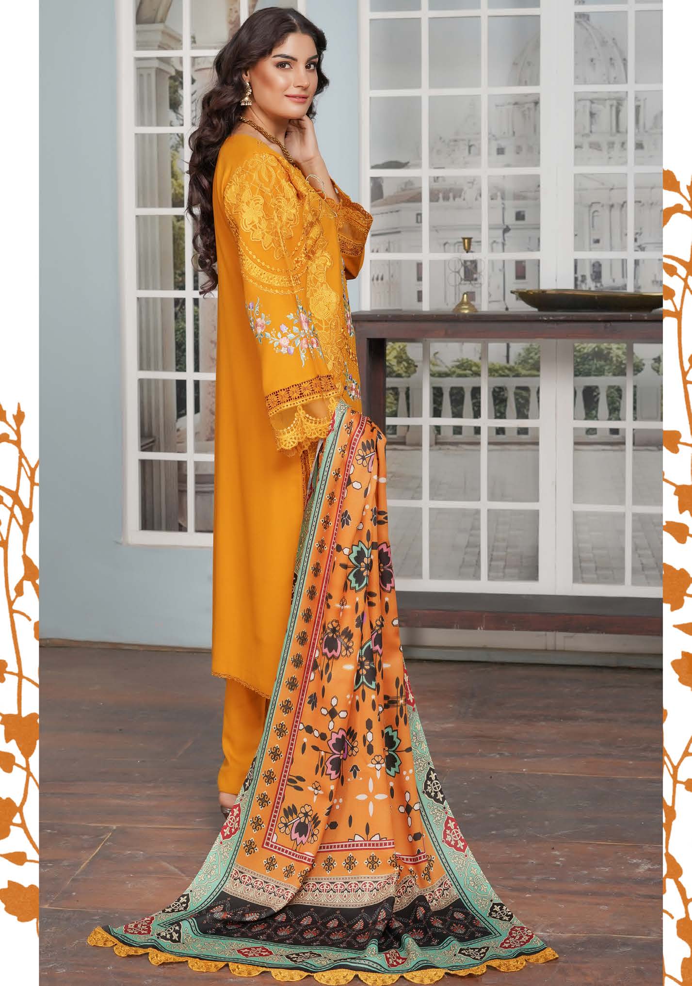 Munira Dastak Luxury Dhanak MSL 02 Mustard