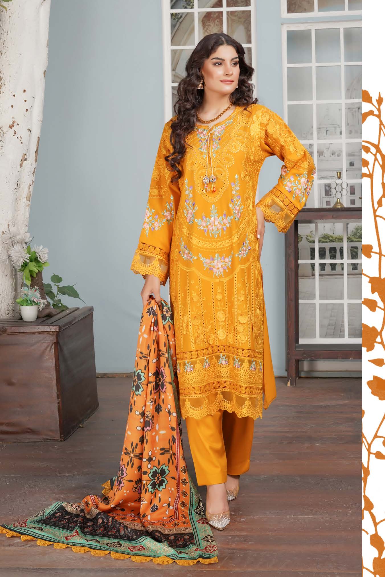 Munira Dastak Luxury Dhanak MSL 02 Mustard